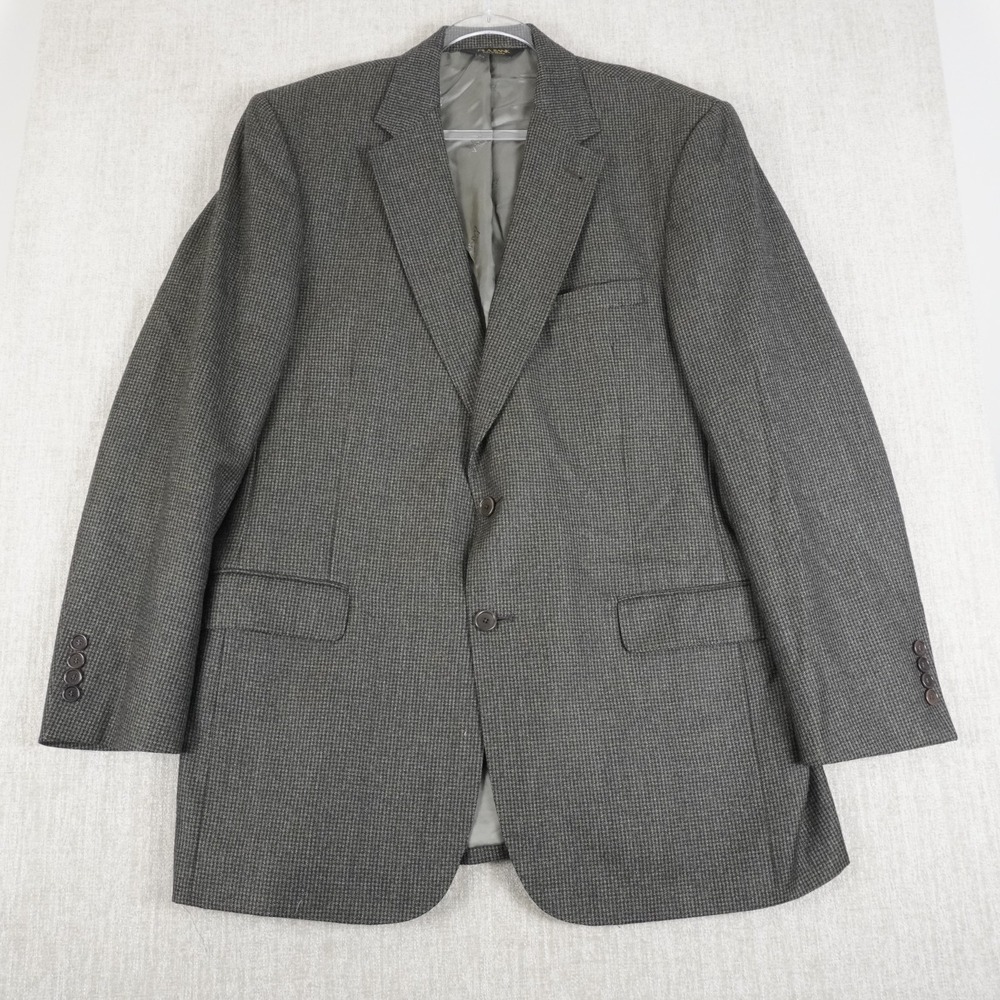 Jos. A. Bank Blazer Mens 44L Gray Signature Gold 100% Wool Sport Coat